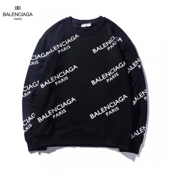 バレンシアガ トレーナー ペアお揃いレディース BALENCIAGA 19FW新作 韓国 ブランド長袖 秋服 カップル揃いプルオーバーパーカー