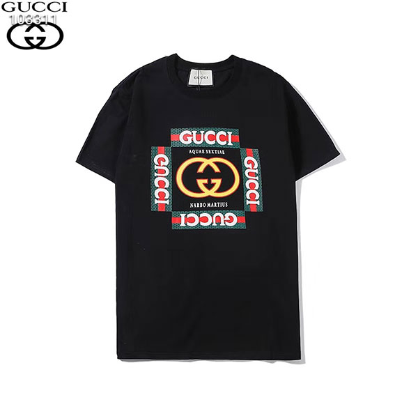 Gucci Tシャツ レディス メンズ グッチ 半袖シャツ オシャレ 大人気 夏シャツ 丸襟