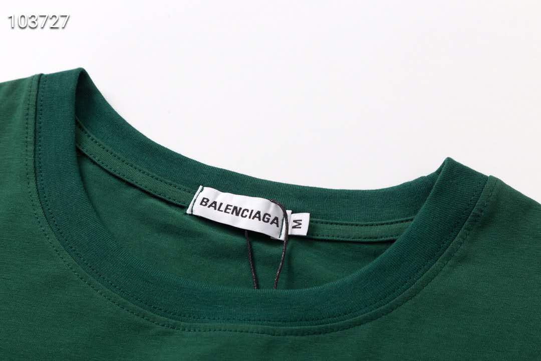 バレンシアガ tシャツ 男女兼用 ブランド balenciaga 半袖 ペアルック 丸襟 カットソー