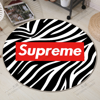 シュプリーム 北欧 ラグカーペット オシャレ ブランド Supreme 円形 ラグマット 激安 ストリート風 絨毯