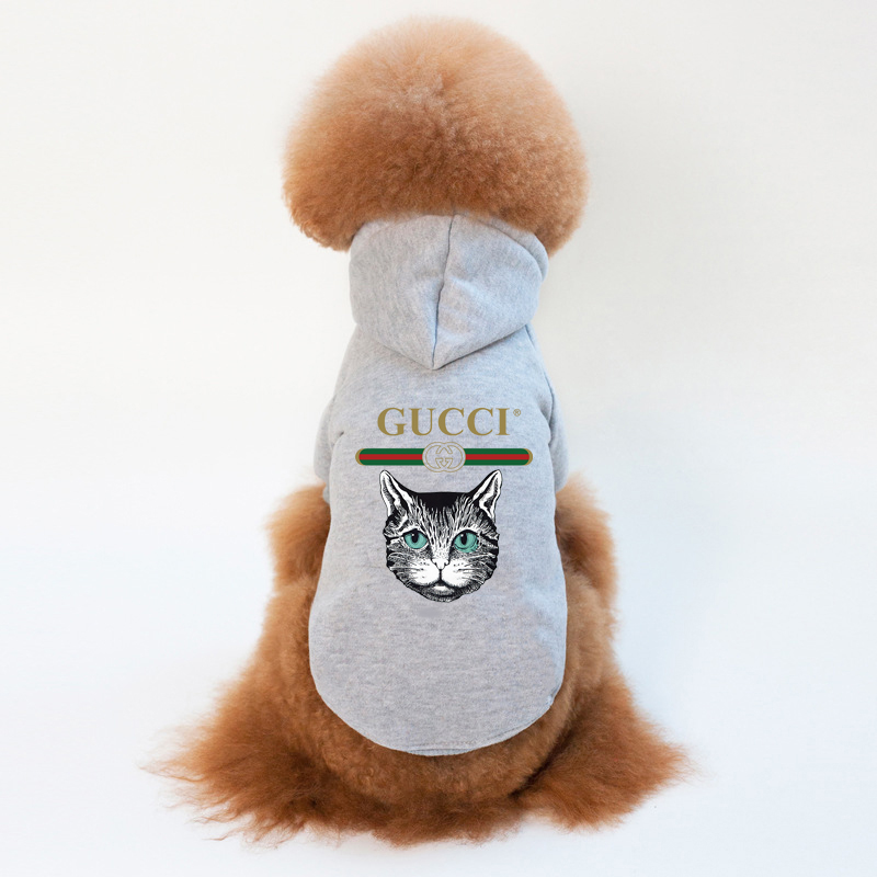 グッチ 犬用パーカー ブランド 人気 Gucci ドッグウェア 洋服 オシャレ Gucci 猫柄 犬服