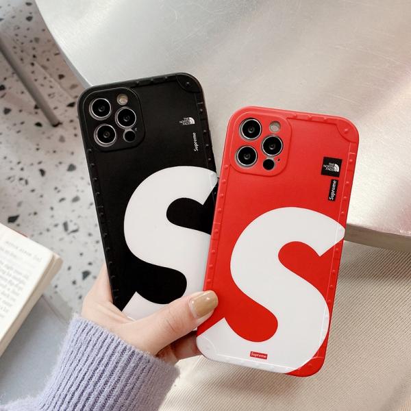 Supreme ノースフェイス コラボ アイフォン12pro 12カバー 恋人揃い 人気 シュプリーム Iphone 12pro Max 12miniケース