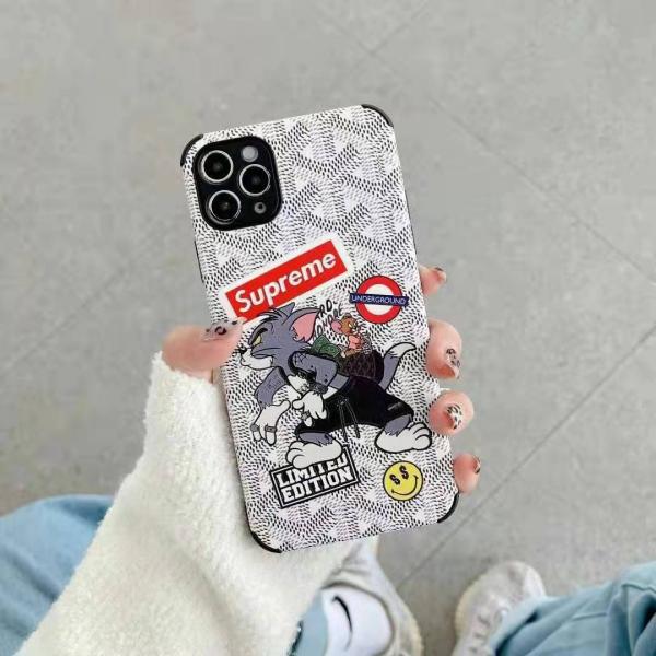 Supreme アイフォン12pro 12miniケース 男女兼用 トムとジェリー シュプリーム Iphone 12 12pro Max携帯カバー 可愛い