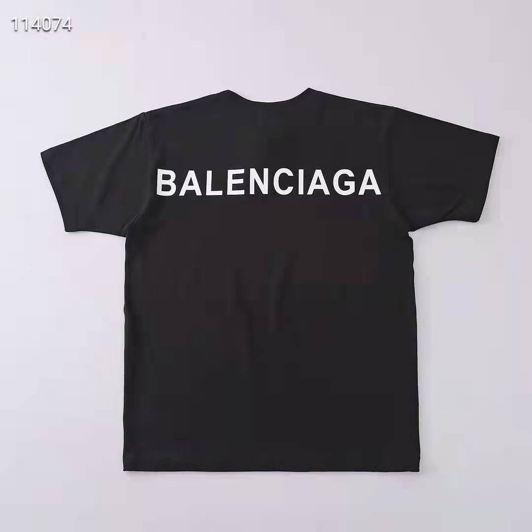 バレンシアガ Tシャツ メンズ レディス ブランドコピー BALENCIAGA 半袖 カットソー プリントロゴ クルーネック