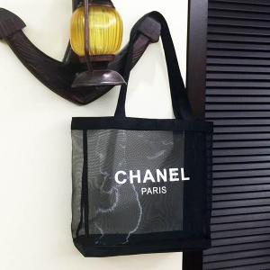 シャネル ビーチ バッグ 透明 ビニール トート バッグ chanel 透明バッグ 大容量 通勤・デート・お出掛け