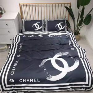 CHANEL 寝具4点セット 掛け布団カバー寝具セット 4点 縫い目なし敏感肌