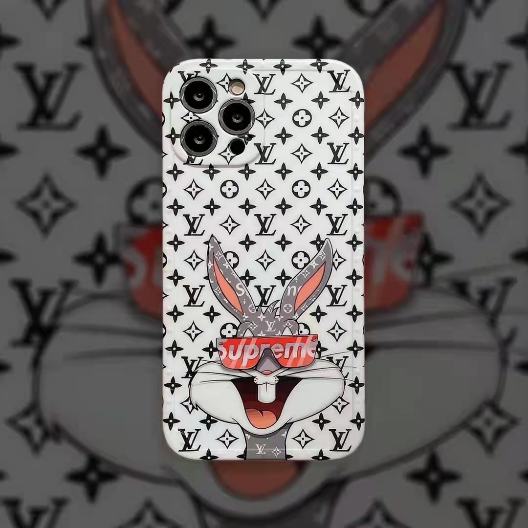 Louis Vuitton Supreme collaboration iphone 13/13 pro max case bear