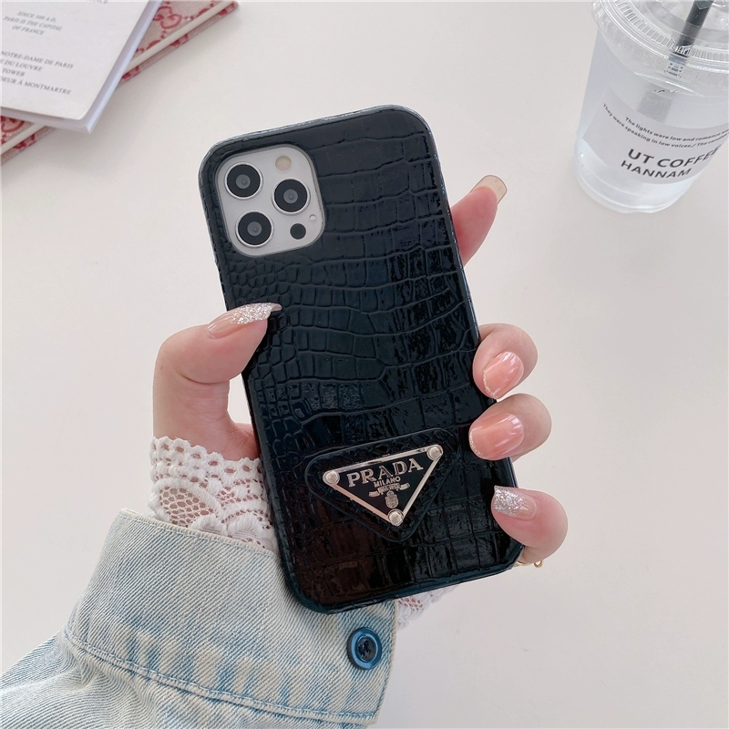 美品✨PRADA iPhoneケース 13 Pro Max サフィアーノ 黒 iPhoneアクセサリー