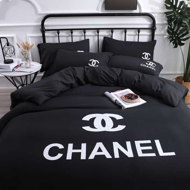 CHANEL 寝具4点セット 掛け布団カバー寝具セット 4点 縫い目なし敏感肌