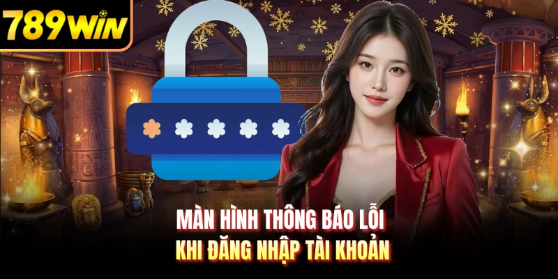 Màn hình thông báo lỗi khi đăng nhập tài khoản